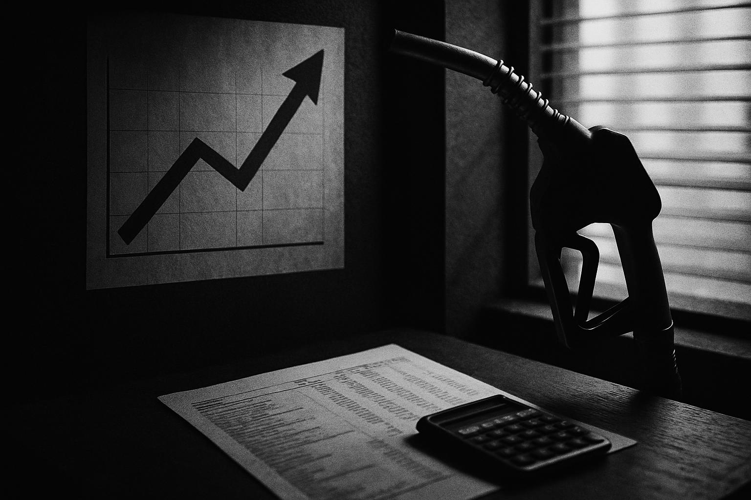 Grayscale editorial illustration: The Cost Curve Quieted, The Balance Sheets Got Loud