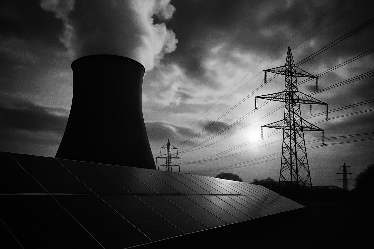 Grayscale editorial illustration: IPO Pops Signal A Scarcity Premium For 24-7 Clean Power
