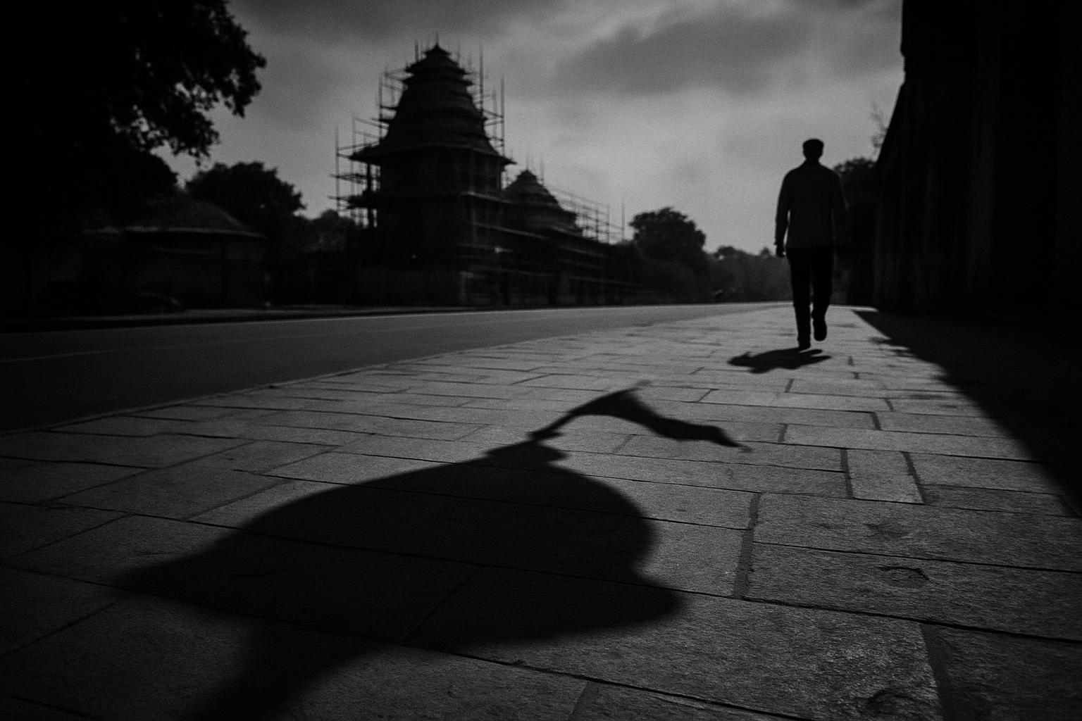 Grayscale editorial illustration: Supreme Court Signals A New Template For Money-Trail Probes In The Ayodhya Donation Case